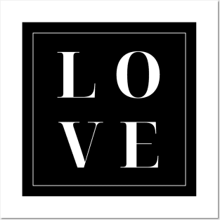 Love. Simple Love Quote. Show your love with this design. The Perfect Gift for Birthdays, Christmas, Valentines Day or Anniversaries. Posters and Art